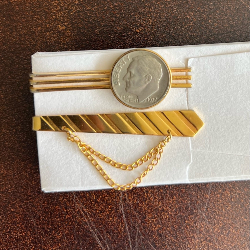 2/$20💙2pc Vintage Gold Tone Tie Clips